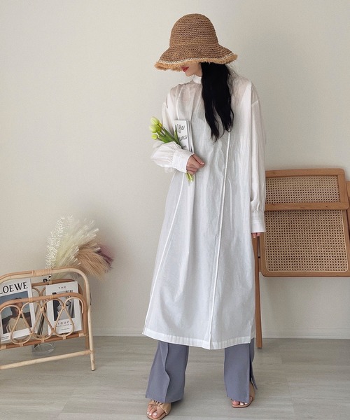 etade(エタード)の「【etade】back slit onepiece etdwz3(ワンピース・レディース・ホワイト/ブラック・FREE)」の6枚目の写真