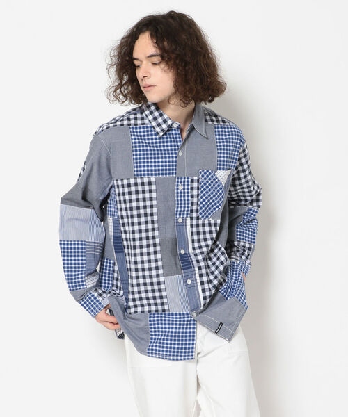 MANASTASH（マナスタッシュ）の「MANASTASH/マナスタッシュ　MANA MADRAS PATCHWORK LS SHIRT（シャツ/ブラウス・メンズ・ネイビー/その他/カラフル・LARGE/MEDIUM/X-LARGE）」の2枚目の写真