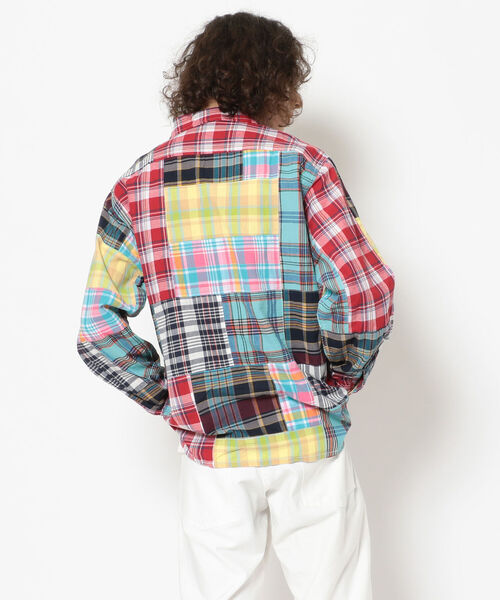 MANASTASH（マナスタッシュ）の「MANASTASH/マナスタッシュ　MANA MADRAS PATCHWORK LS SHIRT（シャツ/ブラウス・メンズ・ネイビー/その他/カラフル・LARGE/MEDIUM/X-LARGE）」の5枚目の写真