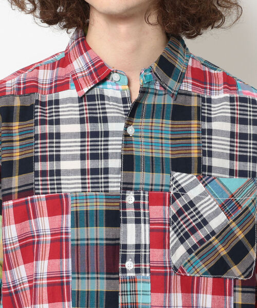 MANASTASH（マナスタッシュ）の「MANASTASH/マナスタッシュ　MANA MADRAS PATCHWORK LS SHIRT（シャツ/ブラウス・メンズ・ネイビー/その他/カラフル・LARGE/MEDIUM/X-LARGE）」の6枚目の写真