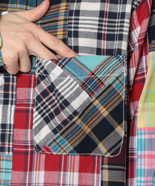 MANASTASH（マナスタッシュ）の「MANASTASH/マナスタッシュ　MANA MADRAS PATCHWORK LS SHIRT（シャツ/ブラウス・メンズ・ネイビー/その他/カラフル・LARGE/MEDIUM/X-LARGE）」の7枚目の写真