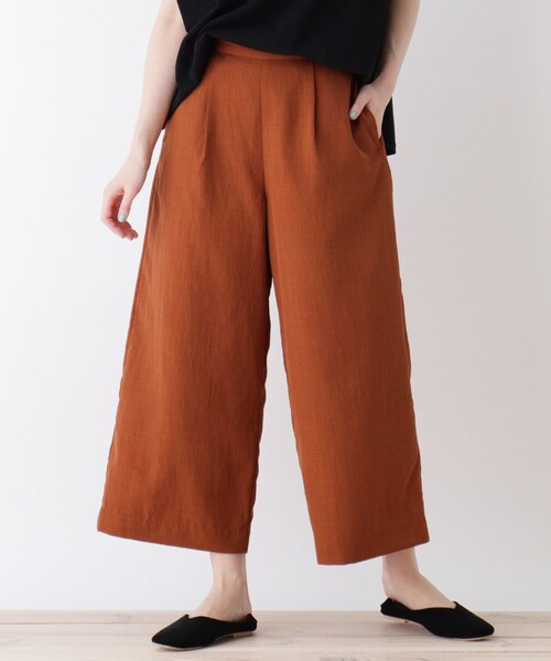 DRESKIP（ドレスキップ）の「◆リネンライクボタン使いワイドパンツ（その他パンツ・レディース・ナチュラル/ネイビー/レンガ/カーキ・04/03/02）」の4枚目の写真