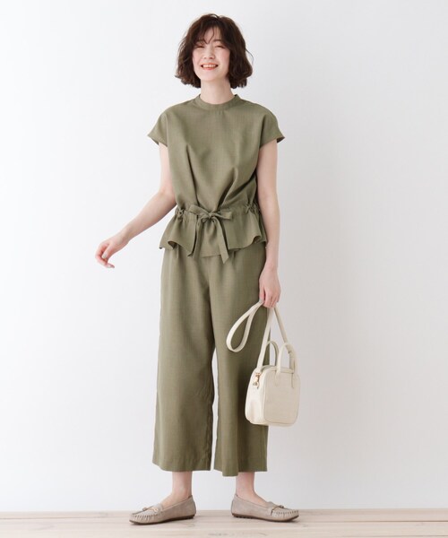 DRESKIP（ドレスキップ）の「◆リネンライクボタン使いワイドパンツ（その他パンツ・レディース・ナチュラル/ネイビー/レンガ/カーキ・04/03/02）」の17枚目の写真