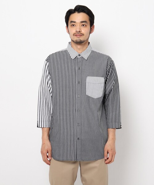 THE SHOP TK （ザ ショップ ティーケー ）の「◆クレイジーストライプシャツ（シャツ/ブラウス・メンズ・ブルー系2/ブラック系2・02/03/04）」の3枚目の写真