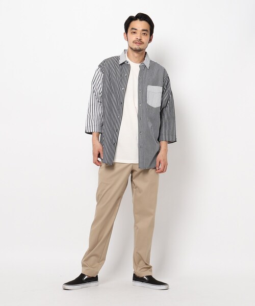 THE SHOP TK （ザ ショップ ティーケー ）の「◆クレイジーストライプシャツ（シャツ/ブラウス・メンズ・ブルー系2/ブラック系2・02/03/04）」の4枚目の写真