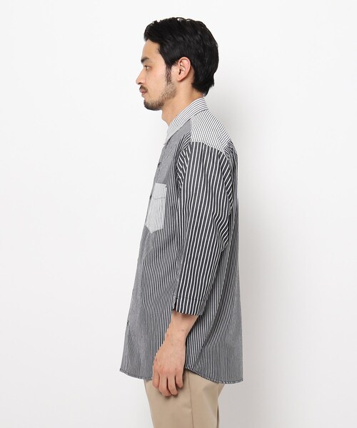 THE SHOP TK （ザ ショップ ティーケー ）の「◆クレイジーストライプシャツ（シャツ/ブラウス・メンズ・ブルー系2/ブラック系2・02/03/04）」の5枚目の写真