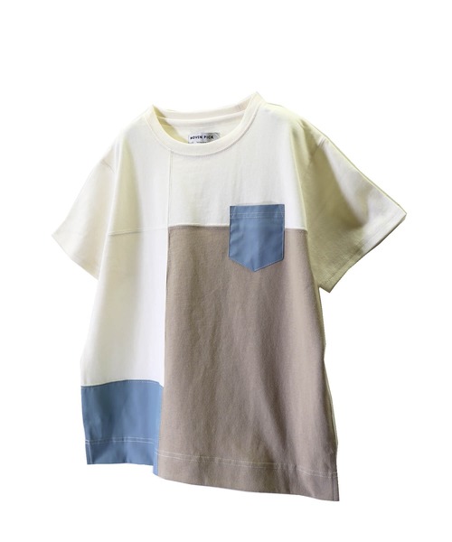 go slow caravan（ゴースローキャラバン）の「MOVENPICK / モーベンピック　異素材切替ポケ付きTシャツ (M4)（Tシャツ/カットソー・キッズ・ブラック/ホワイト・150/120/160/130/100/140/110）」の9枚目の写真