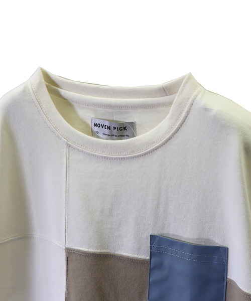 go slow caravan（ゴースローキャラバン）の「MOVENPICK / モーベンピック　異素材切替ポケ付きTシャツ (M4)（Tシャツ/カットソー・キッズ・ブラック/ホワイト・150/120/160/130/100/140/110）」の8枚目の写真