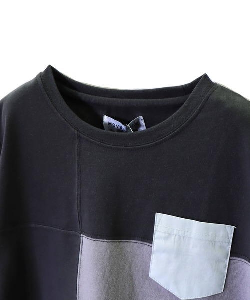 go slow caravan（ゴースローキャラバン）の「MOVENPICK / モーベンピック　異素材切替ポケ付きTシャツ (M4)（Tシャツ/カットソー・キッズ・ブラック/ホワイト・150/120/160/130/100/140/110）」の5枚目の写真