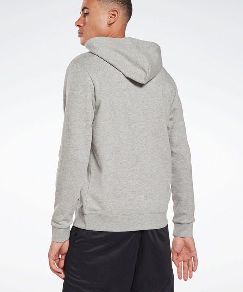 Reebok(リーボック)の「 アイデンティティ ジップアップ フーディー / Identity Zip-Up Hoodie(ブルゾン・メンズ・ネイビー/ブラック/ヘザーグレー・XXX-LARGE/LARGE/X-LARGE/XX-LARGE/MEDIUM/SMALL/X-SMALL)」の8枚目の写真