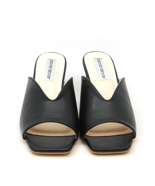 Sugar Sugar（シュガーシュガー）の「【SUGAR SUGAR シュガーシュガー】Vカットスクエアサンダル（サンダル・レディース・ブラック/アイボリー/ゴールド系その他・LL/L/S/M）」の10枚目の写真