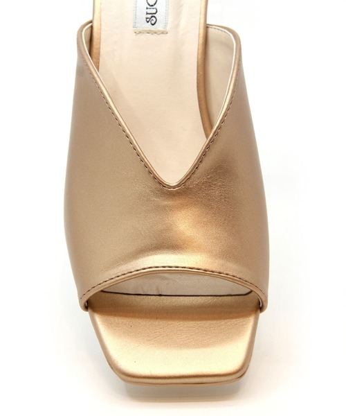 Sugar Sugar（シュガーシュガー）の「【SUGAR SUGAR シュガーシュガー】Vカットスクエアサンダル（サンダル・レディース・ブラック/アイボリー/ゴールド系その他・LL/L/S/M）」の21枚目の写真