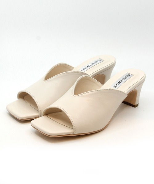 Sugar Sugar（シュガーシュガー）の「【SUGAR SUGAR シュガーシュガー】Vカットスクエアサンダル（サンダル・レディース・ブラック/アイボリー/ゴールド系その他・LL/L/S/M）」の22枚目の写真