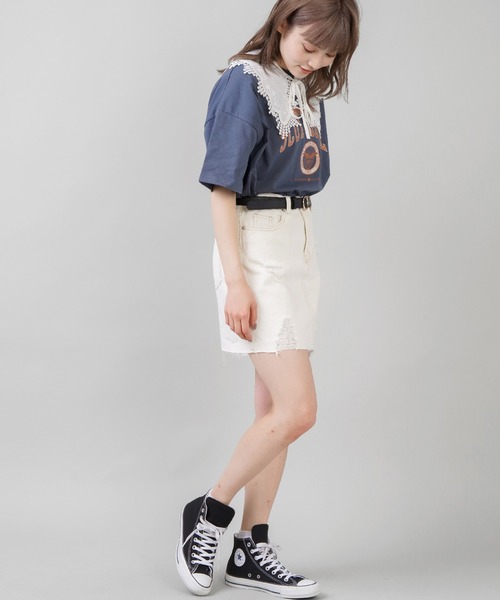 SPINNS（スピンズ）の「レースデザイン付け襟（付け襟・レディース・ホワイト・ONESIZE）」の5枚目の写真