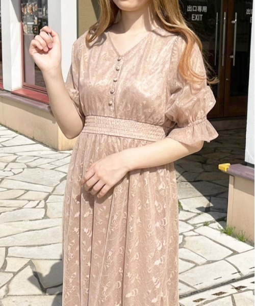 apres jour(アプレジュール)の「チュール×レースワンピ【ZOZOTOWN限定アイテム】(ワンピース・レディース・ライトベージュ/モカ・X-LARGE/フリー)」の7枚目の写真