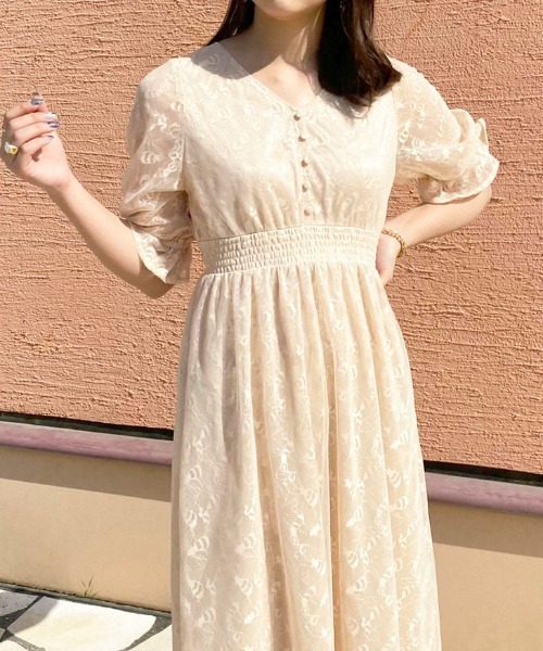 apres jour(アプレジュール)の「チュール×レースワンピ【ZOZOTOWN限定アイテム】(ワンピース・レディース・ライトベージュ/モカ・X-LARGE/フリー)」の10枚目の写真