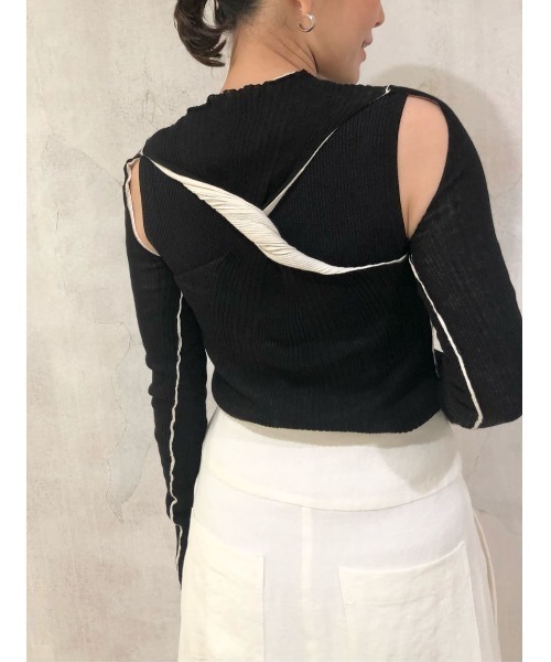 BEARDSLEY（ビアズリー）の「《roberto collina》ニット（ニット/セーター・レディース・ブラック/ネイビー・S）」の2枚目の写真