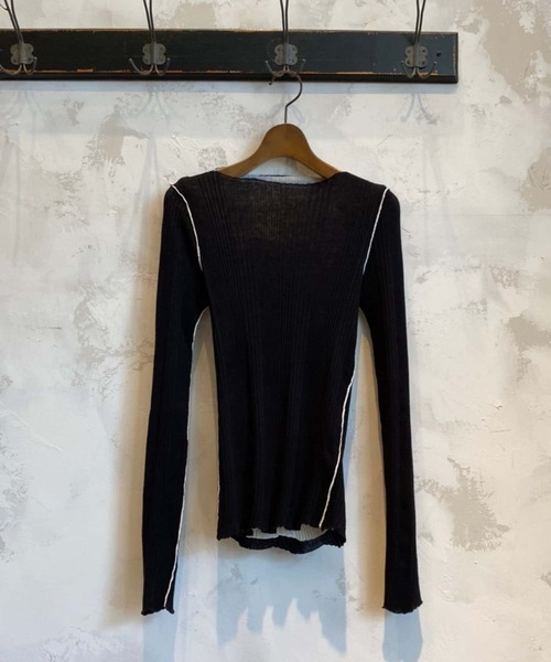 BEARDSLEY（ビアズリー）の「《roberto collina》ニット（ニット/セーター・レディース・ブラック/ネイビー・S）」の4枚目の写真