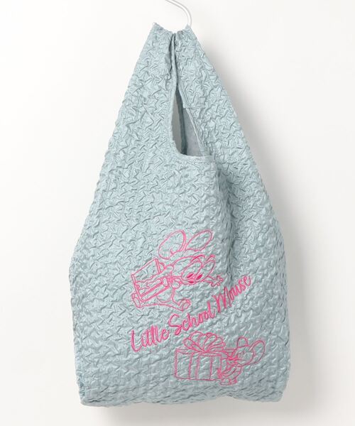 FLAPPER(フラッパー)の「Flapper トムとジェリー刺繍アート収納バッグ(エコバッグ/サブバッグ・レディース・ホワイト/ブラック/サックスブルー/イエロー・FREE)」の3枚目の写真