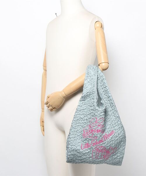 FLAPPER(フラッパー)の「Flapper トムとジェリー刺繍アート収納バッグ(エコバッグ/サブバッグ・レディース・ホワイト/ブラック/サックスブルー/イエロー・FREE)」の10枚目の写真