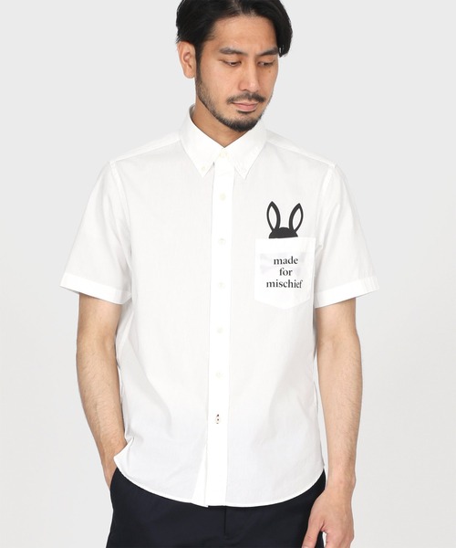 Psycho Bunny（サイコバニー）の「ポケットバニー ボタンダウン半袖