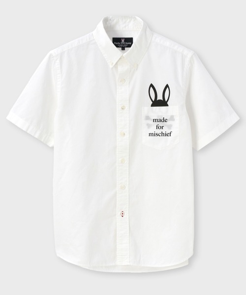 サイコバニー シャツ 日本製 ホワイト Lサイズ サイコバニー シャツ 日本製 ホワイト Lサイズ Psycho Bunny