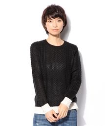 GIORDANO | [GIORDANO]ブロッキングケーブルニット(ニット/セーター)