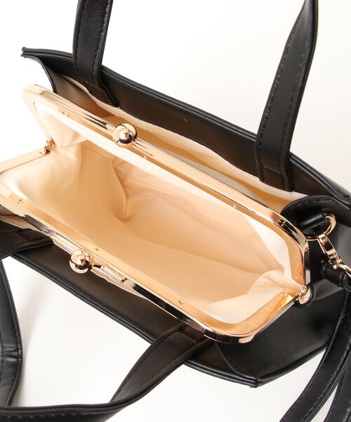 RETRO GIRL（レトロガール）の「パイピングガマグチBAG（ショルダーバッグ・レディース・ブラック/ブラウン/ライトベージュ・FREE）」の10枚目の写真