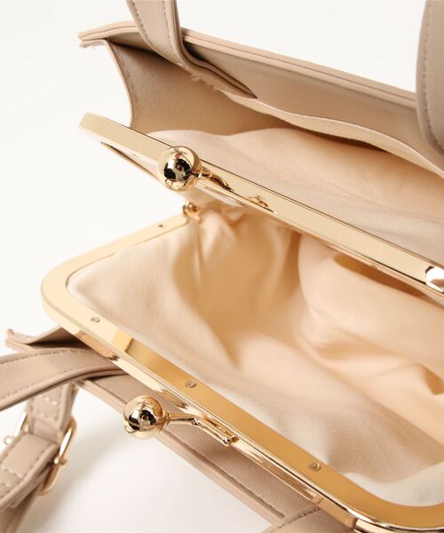 RETRO GIRL（レトロガール）の「パイピングガマグチBAG（ショルダーバッグ・レディース・ブラック/ブラウン/ライトベージュ・FREE）」の9枚目の写真