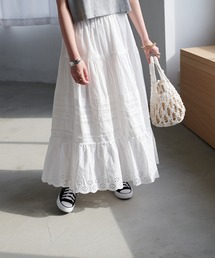 DISCOAT | 生地刺繍レーススカート(スカート)