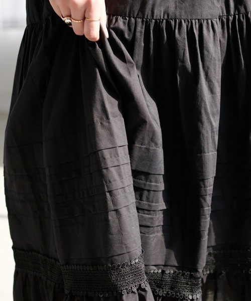 DISCOAT（ディスコート）の「生地刺繍レーススカート（スカート・レディース・オフホワイト/ブラック・FREE）」の20枚目の写真