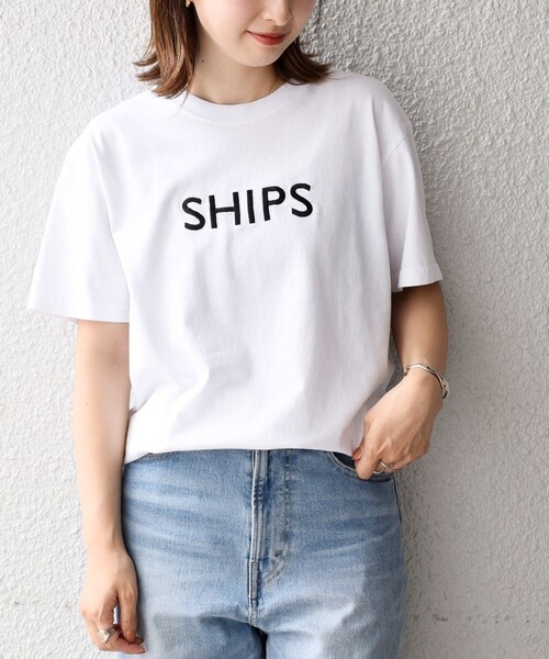 SCREEN STARS（スクリーンスターズ）の「SHIPS: ロゴ エンブロイダリー Tシャツ（Tシャツ/カットソー・メンズ・ホワイト/ライトホワイト/ベージュ/ネイビー/ストーン/ホワイト系その他/コバルトブルー/ブラック・SMALL/MEDIUM/LARGE/X-LARGE/XX-LARGE）」の3枚目の写真