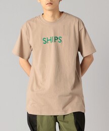 SHIPS: ロゴ エンブロイダリー Tシャツ