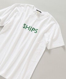 SHIPS: ロゴ エンブロイダリー Tシャツ