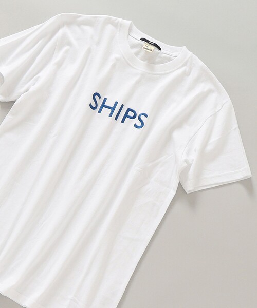 SCREEN STARS（スクリーンスターズ）の「SHIPS: ロゴ エンブロイダリー Tシャツ（Tシャツ/カットソー・メンズ・ホワイト/ライトホワイト/ベージュ/ネイビー/ストーン/ホワイト系その他/コバルトブルー/ブラック・SMALL/MEDIUM/LARGE/X-LARGE/XX-LARGE）」の2枚目の写真