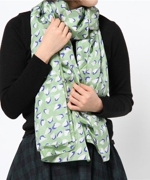 EFFE BEAMS（エッフェビームス）の「◎Francesca Bassi / 別注 ハート柄ストール（ストール/ショール・レディース・グリーン・ONE SIZE）」の5枚目の写真