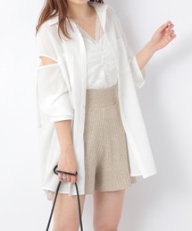 Heather | ショルダーデザインシャツ　956952(シャツ/ブラウス)