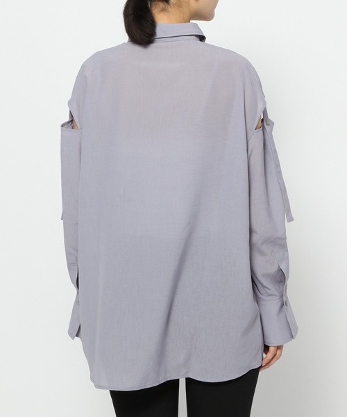 Heather(ヘザー)の「ショルダーデザインシャツ 956952(シャツ/ブラウス・レディース・グレー/ピンク/ホワイト/ブルー・FREE)」の9枚目の写真