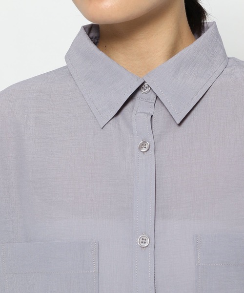 Heather(ヘザー)の「ショルダーデザインシャツ 956952(シャツ/ブラウス・レディース・グレー/ピンク/ホワイト/ブルー・FREE)」の10枚目の写真