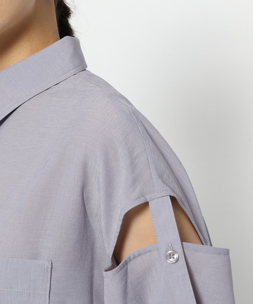 Heather(ヘザー)の「ショルダーデザインシャツ 956952(シャツ/ブラウス・レディース・グレー/ピンク/ホワイト/ブルー・FREE)」の11枚目の写真