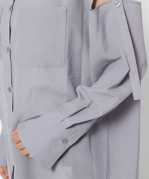 Heather(ヘザー)の「ショルダーデザインシャツ 956952(シャツ/ブラウス・レディース・グレー/ピンク/ホワイト/ブルー・FREE)」の14枚目の写真