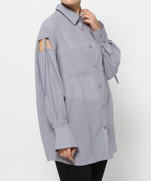 Heather(ヘザー)の「ショルダーデザインシャツ 956952(シャツ/ブラウス・レディース・グレー/ピンク/ホワイト/ブルー・FREE)」の20枚目の写真