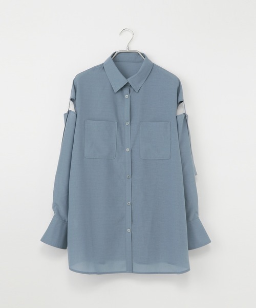 Heather(ヘザー)の「ショルダーデザインシャツ 956952(シャツ/ブラウス・レディース・グレー/ピンク/ホワイト/ブルー・FREE)」の22枚目の写真