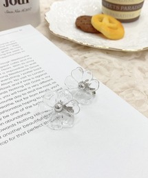 【apres jour×ARIAZ】クリアフラワーイヤリング2