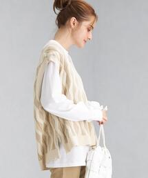 green label relaxing | ジャカード Vネック ベスト(ベスト)