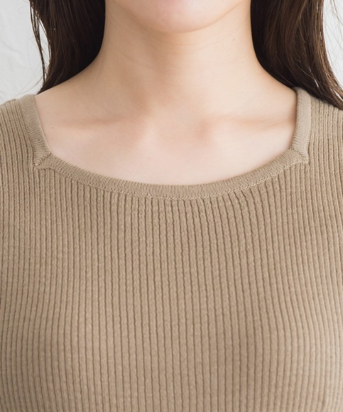 ノースリーブニットドッキングワンピース