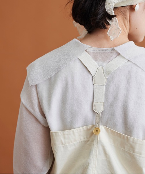 Malle（マル）の「Malle　コットン/ポリエステル大きな衿のセーター（ニット/セーター・レディース・ライトグレー/キナリ/ブラック・FREE）」の9枚目の写真