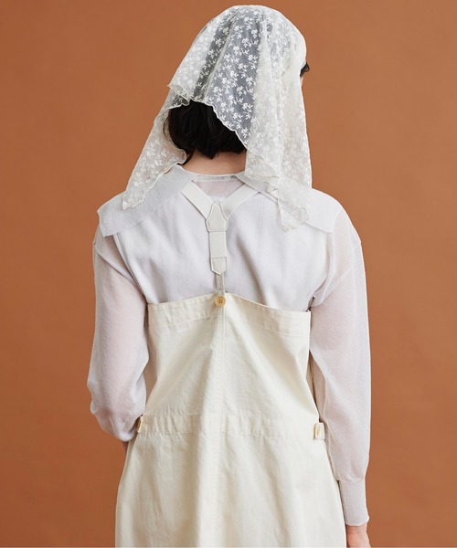 Malle（マル）の「Malle　コットン/ポリエステル大きな衿のセーター（ニット/セーター・レディース・ライトグレー/キナリ/ブラック・FREE）」の8枚目の写真