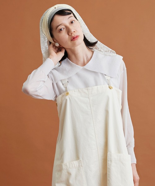 Malle（マル）の「Malle　コットン/ポリエステル大きな衿のセーター（ニット/セーター・レディース・ライトグレー/キナリ/ブラック・FREE）」の11枚目の写真