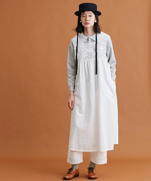 Malle（マル）の「Malle　コットン/ポリエステル大きな衿のセーター（ニット/セーター・レディース・ライトグレー/キナリ/ブラック・FREE）」の17枚目の写真